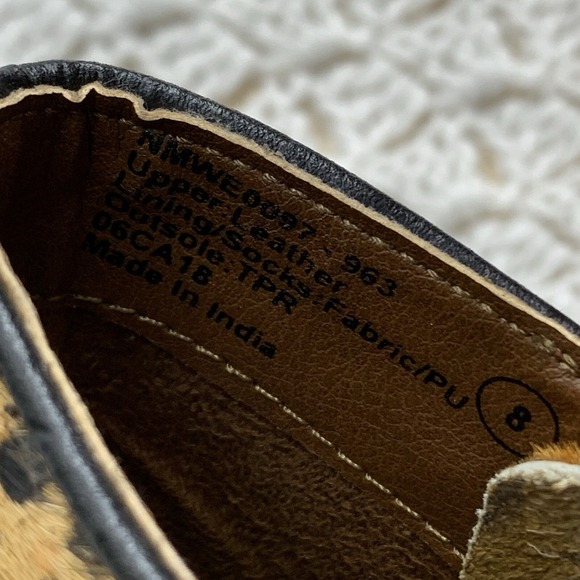 Naughty Monkey Women Brown Wedges Size 8 Upper Leather Animal‎ Leopard Print - Picture 10 of 10